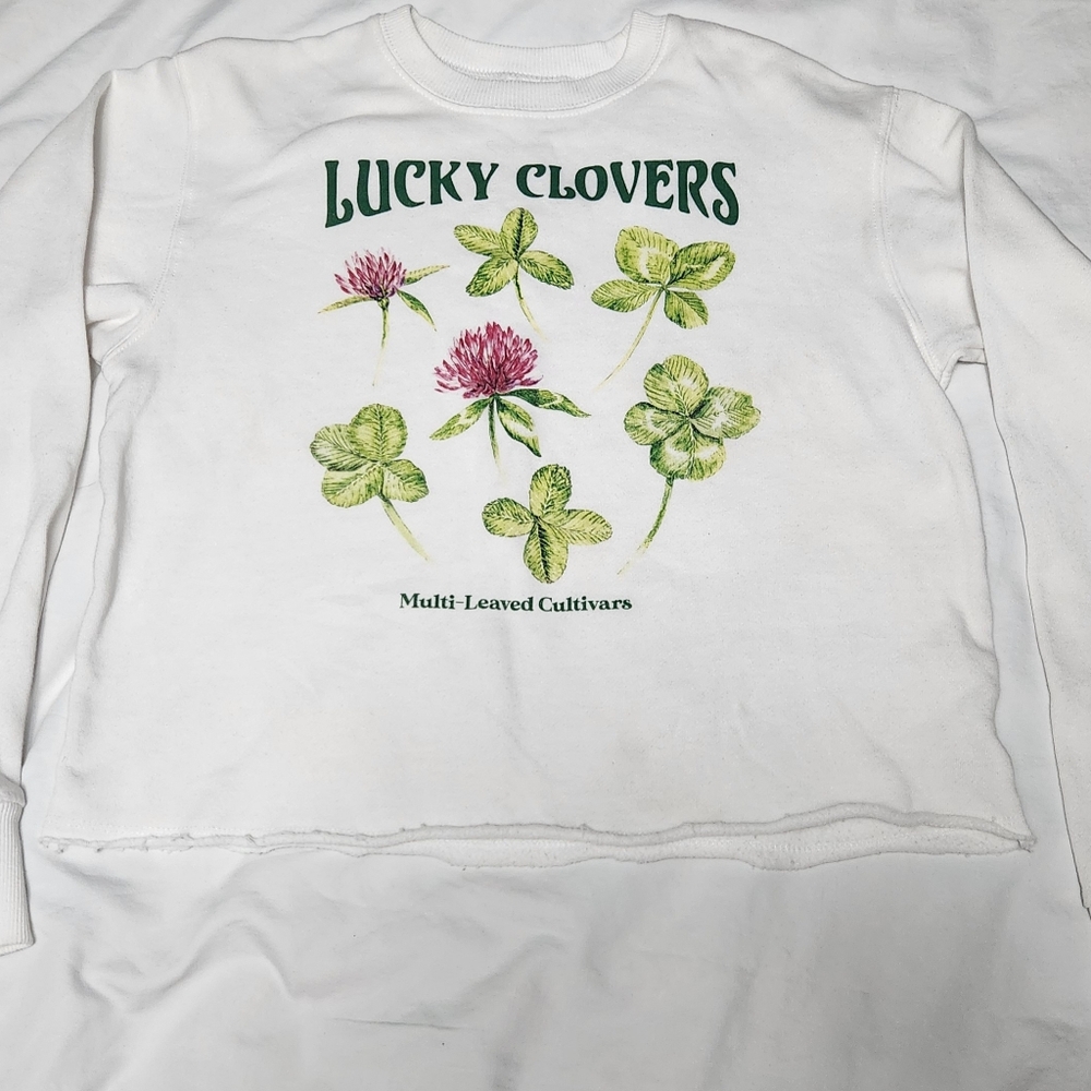 Vintage Sweatshirt Lucky Clovers Size Medium